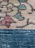 vintage blue wool hand knotted Rug - CloseUp vintage blue wool hand knotted Rug - CloseUp
