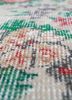 vintage green wool hand knotted Rug - CloseUp