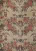 vintage red and orange wool hand knotted Rug - CloseUp