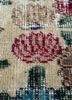 vintage grey and black wool hand knotted Rug - CloseUp