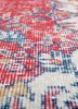 vintage red and orange wool hand knotted Rug - CloseUp vintage red and orange wool hand knotted Rug - CloseUp
