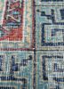vintage beige and brown wool hand knotted Rug - CloseUp vintage beige and brown wool hand knotted Rug - CloseUp