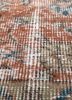 vintage red and orange wool hand knotted Rug - CloseUp vintage red and orange wool hand knotted Rug - CloseUp