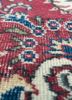 vintage red and orange wool hand knotted Rug - CloseUp vintage red and orange wool hand knotted Rug - CloseUp