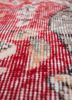 vintage red and orange wool hand knotted Rug - CloseUp vintage red and orange wool hand knotted Rug - CloseUp