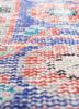 vintage red and orange wool hand knotted Rug - CloseUp vintage red and orange wool hand knotted Rug - CloseUp