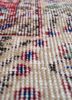 vintage red and orange wool hand knotted Rug - CloseUp vintage red and orange wool hand knotted Rug - CloseUp