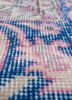 vintage pink and purple wool hand knotted Rug - CloseUp vintage pink and purple wool hand knotted Rug - CloseUp