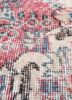 vintage red and orange wool hand knotted Rug - CloseUp vintage red and orange wool hand knotted Rug - CloseUp