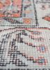 vintage red and orange wool hand knotted Rug - CloseUp vintage red and orange wool hand knotted Rug - CloseUp