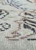 vintage red and orange wool hand knotted Rug - CloseUp