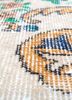 vintage blue wool hand knotted Rug - CloseUp vintage blue wool hand knotted Rug - CloseUp