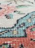 vintage green wool hand knotted Rug - CloseUp