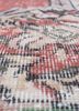vintage red and orange wool hand knotted Rug - CloseUp vintage red and orange wool hand knotted Rug - CloseUp