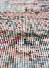 vintage red and orange wool hand knotted Rug - CloseUp vintage red and orange wool hand knotted Rug - CloseUp