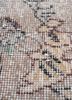 vintage red and orange wool hand knotted Rug - CloseUp