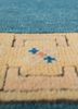 nuray blue wool hand knotted Rug - CloseUp