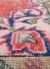vintage red and orange wool hand knotted Rug - CloseUp vintage red and orange wool hand knotted Rug - CloseUp