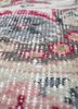 vintage red and orange wool hand knotted Rug - CloseUp vintage red and orange wool hand knotted Rug - CloseUp