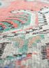 vintage red and orange wool hand knotted Rug - CloseUp vintage red and orange wool hand knotted Rug - CloseUp