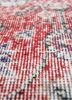 vintage red and orange wool hand knotted Rug - CloseUp vintage red and orange wool hand knotted Rug - CloseUp