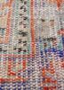 vintage red and orange wool hand knotted Rug - CloseUp vintage red and orange wool hand knotted Rug - CloseUp