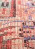 vintage red and orange wool hand knotted Rug - CloseUp vintage red and orange wool hand knotted Rug - CloseUp