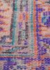 vintage red and orange wool hand knotted Rug - CloseUp vintage red and orange wool hand knotted Rug - CloseUp