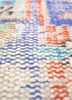 vintage red and orange wool hand knotted Rug - CloseUp vintage red and orange wool hand knotted Rug - CloseUp