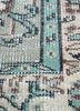 vintage blue wool hand knotted Rug - CloseUp