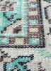 vintage green wool hand knotted Rug - CloseUp vintage green wool hand knotted Rug - CloseUp