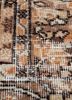 vintage beige and brown wool hand knotted Rug - CloseUp
