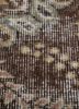 vintage beige and brown wool hand knotted Rug - CloseUp