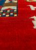 nuray red and orange wool hand knotted Rug - CloseUp nuray red and orange wool hand knotted Rug - CloseUp