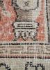 vintage red and orange wool hand knotted Rug - CloseUp vintage red and orange wool hand knotted Rug - CloseUp