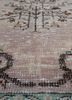 vintage pink and purple wool hand knotted Rug - CloseUp