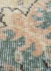 vintage blue wool hand knotted Rug - CloseUp vintage blue wool hand knotted Rug - CloseUp
