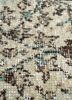 vintage beige and brown wool hand knotted Rug - CloseUp