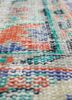 vintage red and orange wool hand knotted Rug - CloseUp vintage red and orange wool hand knotted Rug - CloseUp