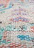 vintage red and orange wool hand knotted Rug - CloseUp