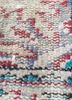 vintage red and orange wool hand knotted Rug - CloseUp