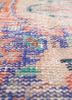 vintage red and orange wool hand knotted Rug - CloseUp vintage red and orange wool hand knotted Rug - CloseUp