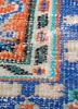 vintage red and orange wool hand knotted Rug - CloseUp vintage red and orange wool hand knotted Rug - CloseUp