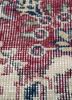 vintage red and orange wool hand knotted Rug - CloseUp vintage red and orange wool hand knotted Rug - CloseUp