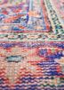 vintage red and orange wool hand knotted Rug - CloseUp vintage red and orange wool hand knotted Rug - CloseUp