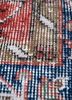 vintage red and orange wool hand knotted Rug - CloseUp vintage red and orange wool hand knotted Rug - CloseUp