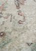 vintage red and orange wool hand knotted Rug - CloseUp