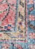 vintage red and orange wool hand knotted Rug - CloseUp vintage red and orange wool hand knotted Rug - CloseUp