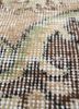 vintage green wool hand knotted Rug - CloseUp