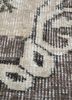 vintage green wool hand knotted Rug - CloseUp